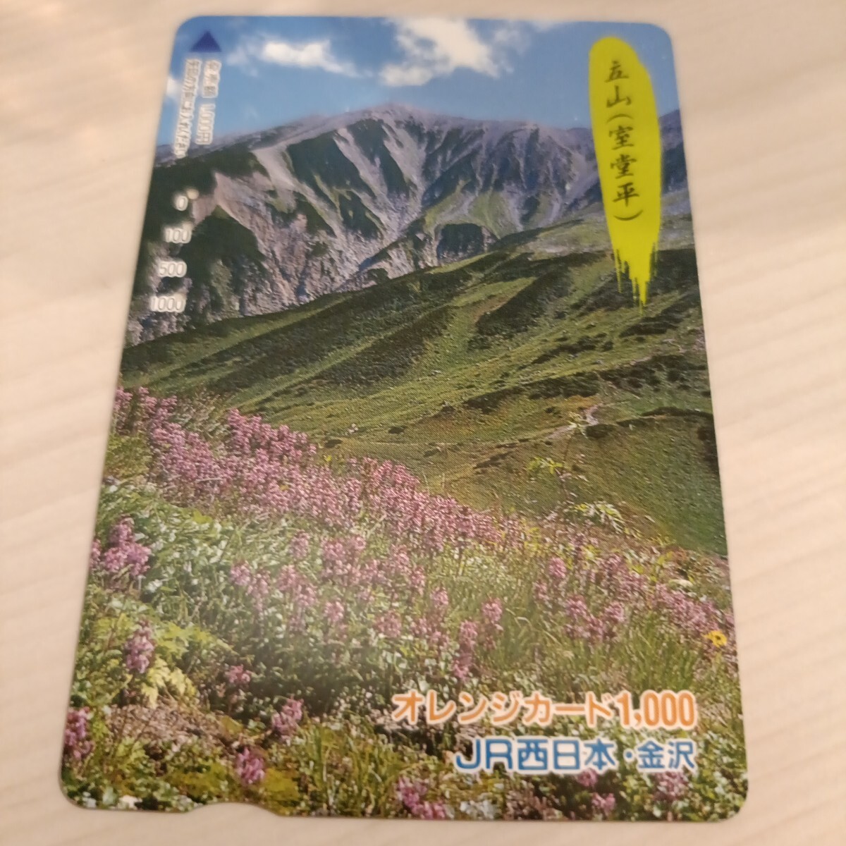 使用済JR西日本オレンジカード 立山 室堂平拍卖