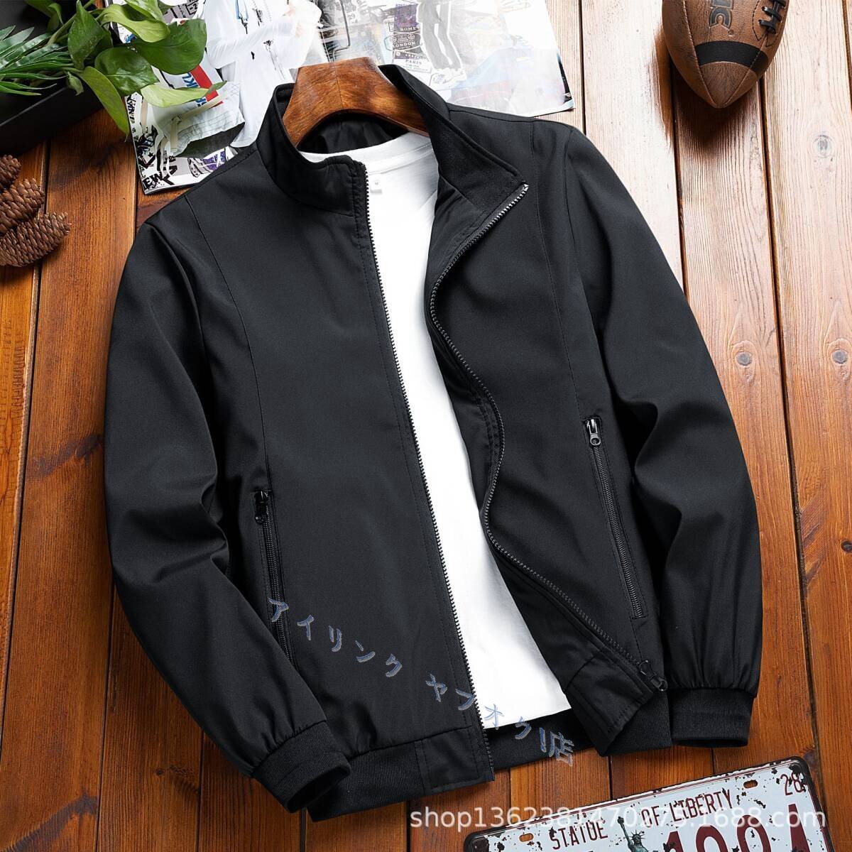 ◆新品ミリタリージャケット メンズ スタジアムジャンパー スイングトップ ジャンパー ブルゾンアウター カジュアル 春秋冬 M~4XL 黒拍卖