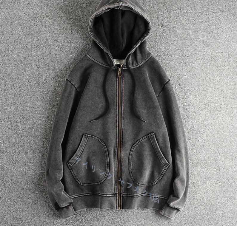 ◆新品上質極上スウェット◎ ヘヴィウェイト ウォッシュ オールド加工 Aカラー ダメージ スウェットパーカー M?2XL ヴィンテージ ブリーチ拍卖