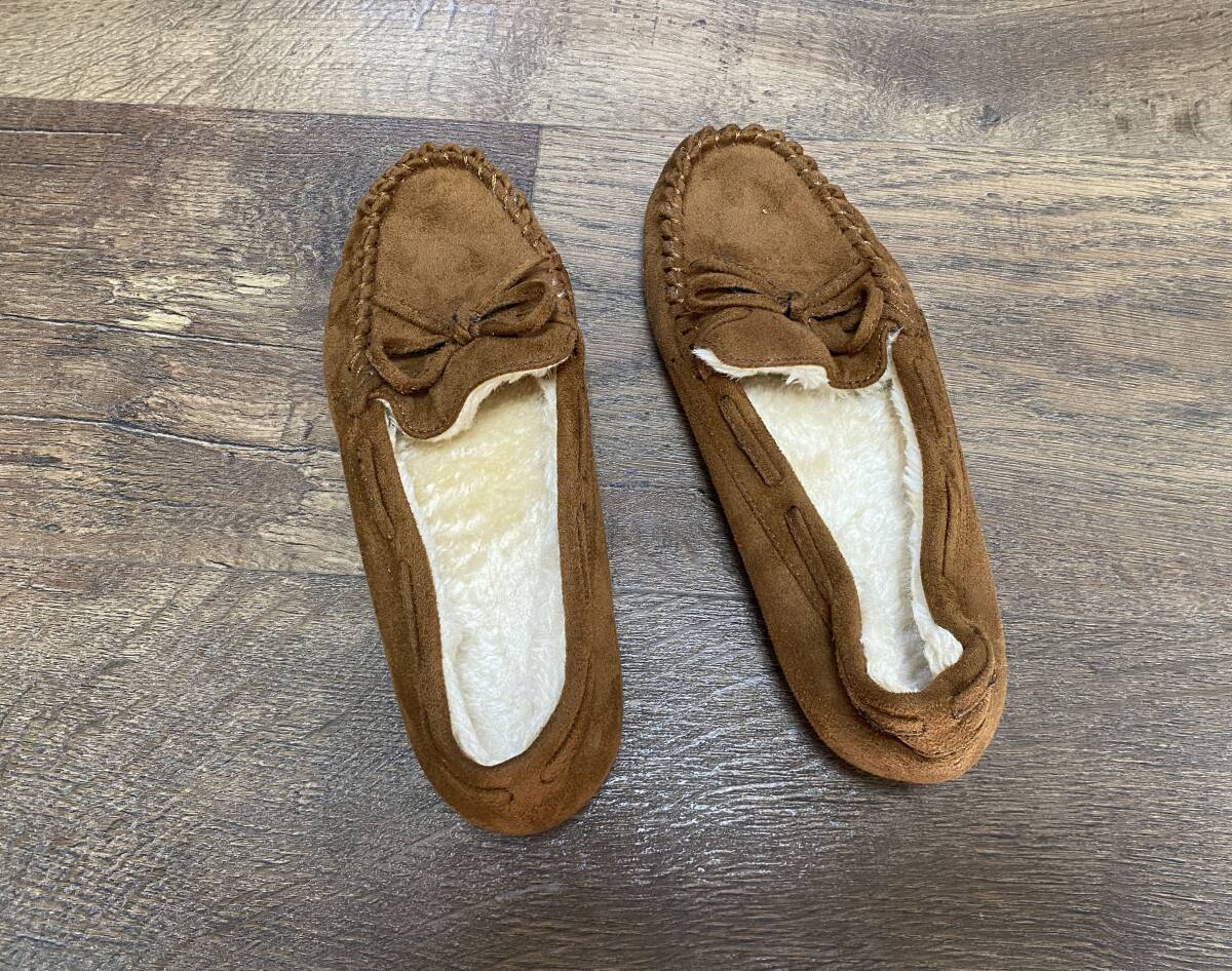 福祉バザー アースミュージック&エコロジー★ボアローファー茶M拍卖