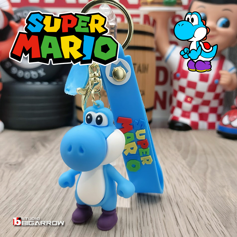 スーパーマリオ ブルー ヨッシー キーホルダー キーチェーン ストラップ MARIO 世田谷ベース アメリカン雑貨拍卖