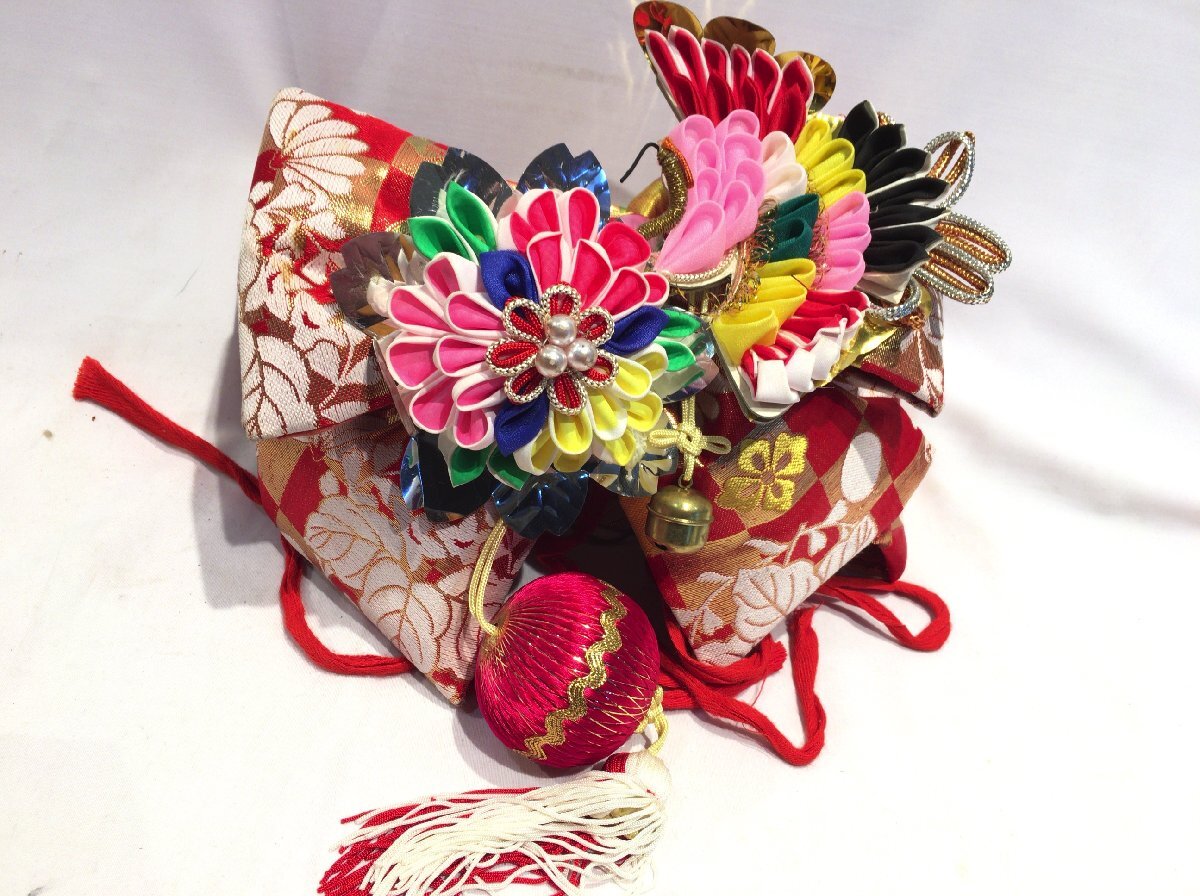 ■■342■作り帯 七五三 和服 着物 和装 グリーン 3歳 帯 お宮参り 和装小物拍卖