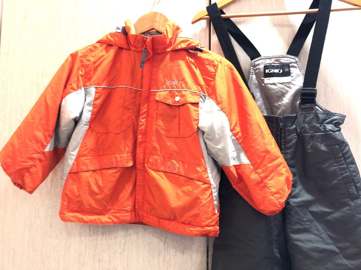 ■■377■スキーウエア IGNIO イグニオ サイズ120 ジャンパー 上着 ズボン パンツ キッズ 子供 ジュニア スノボウエア スノーボード 雪遊拍卖