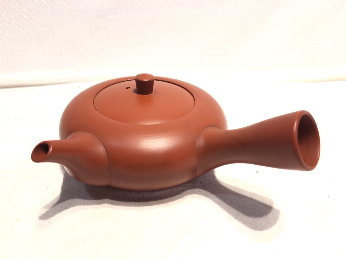 ■■451■未使用■常滑焼 急須 茶器 朱泥 在銘あり 刻印あり 茶注 煎茶 茶道具拍卖