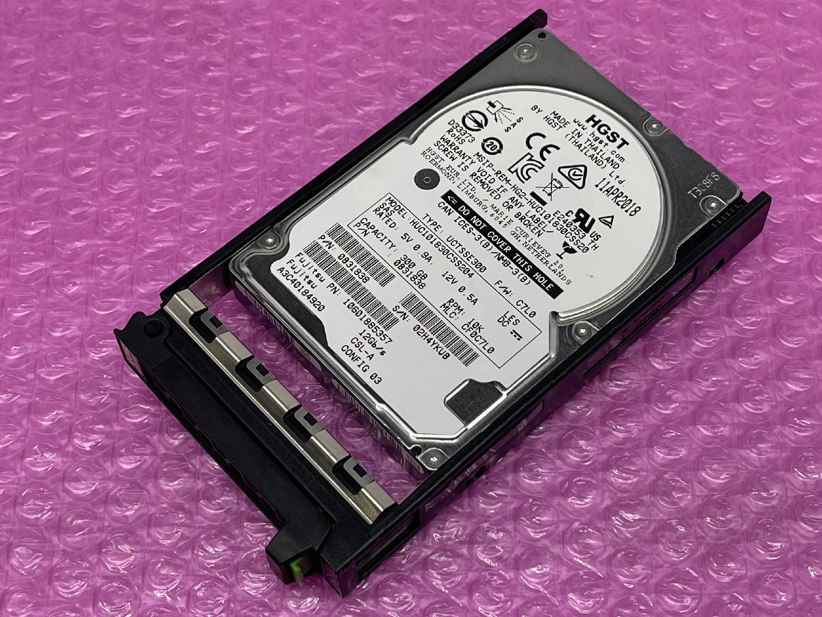 ★FUJITSU PRIMERGY Mシリーズ対応 2.5inch SAS 300GB HDD★HGST HUC101830CSS204★10601885357★0711-I拍卖