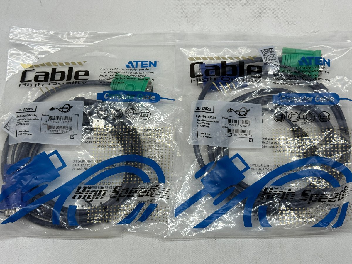 ★ATEN USB KVMケーブル SPHD★2L-5202U★1.8m 未使用品2本セット★0722-I拍卖