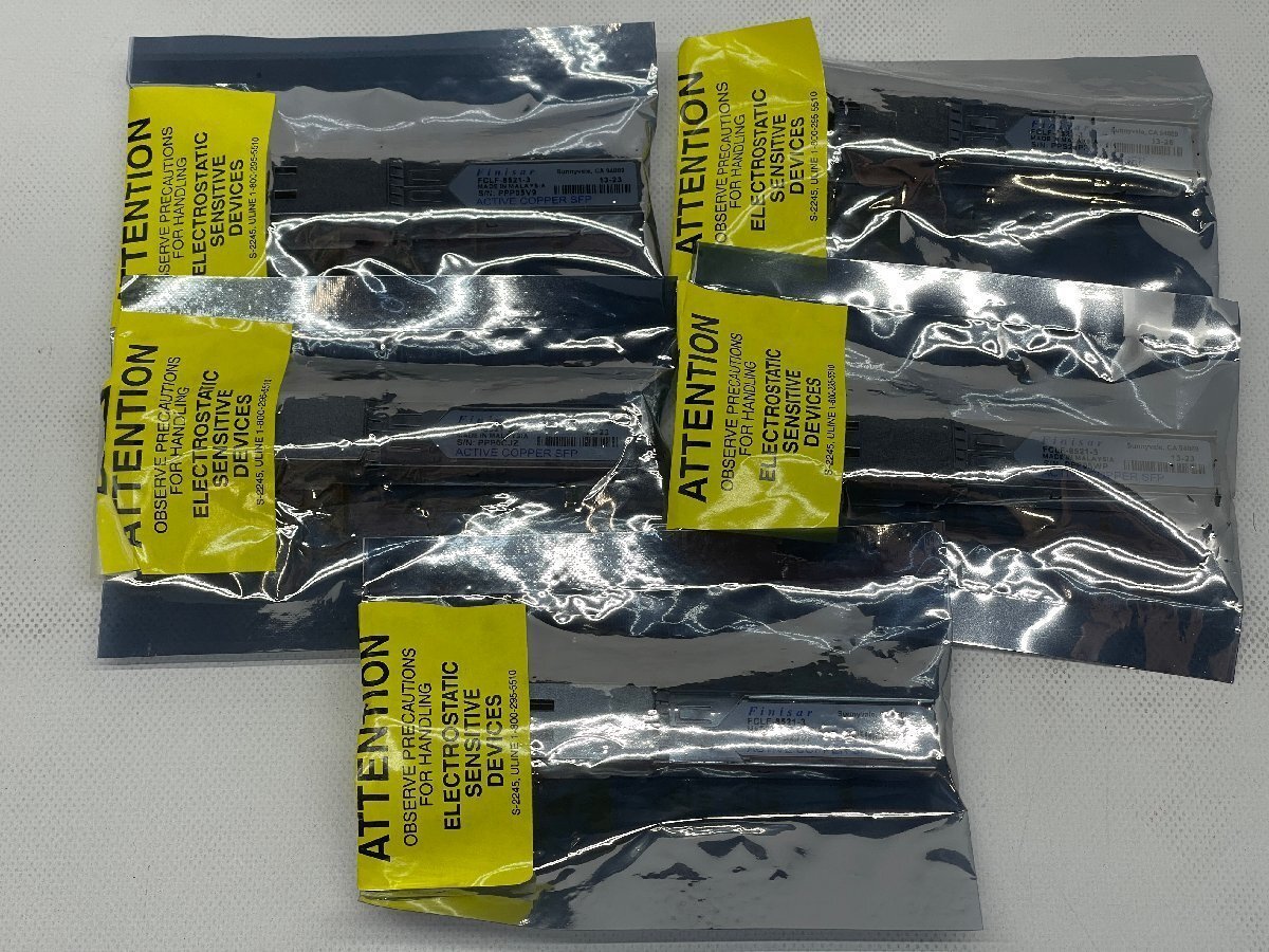 ★Finisar 1000BASE-T SFP トランシーバー★FCLF-8521-3★新品、未使用品5本セット★0619-I拍卖
