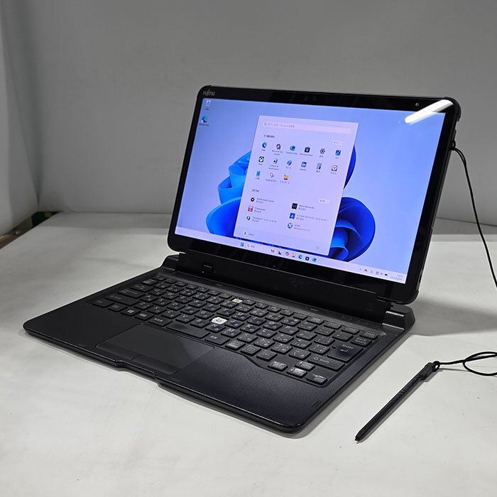 ■訳あり1円~ 富士通 ARROWS Tab Q7311/FB i5-1145G7 メモリ8GB SSD128GB 13.3型FHDタッチ液晶 スタイラスペン Win11pro ACアダプタ 1104s拍卖