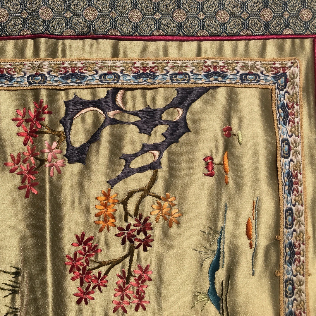 室内装飾 織物 タペストリー 田園 風景画 横幅635mm x 縦幅285mm拍卖