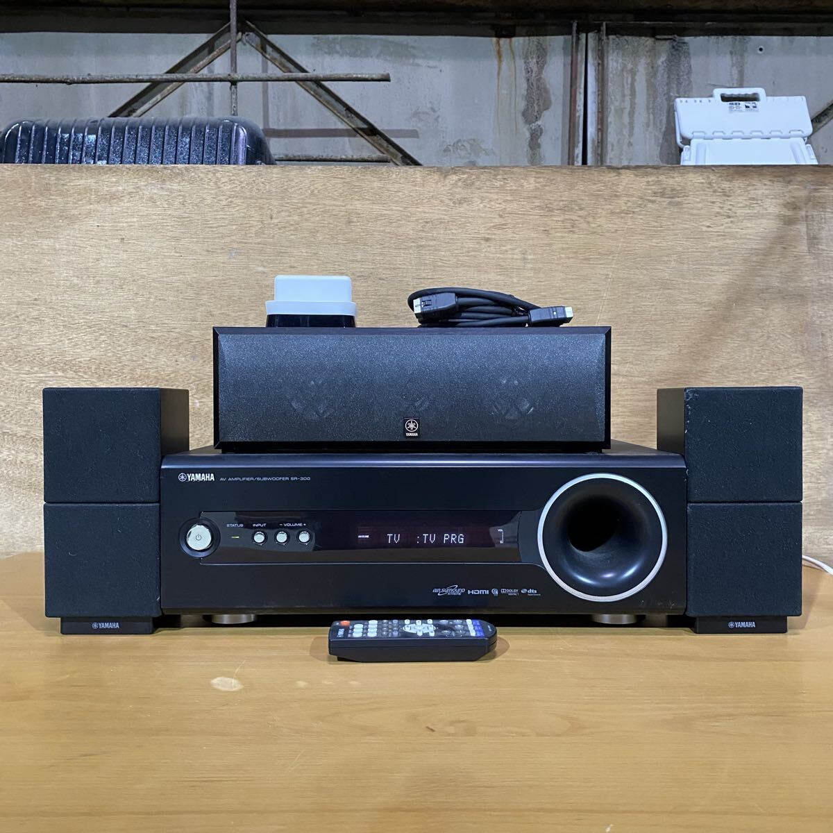 △【売り切り】YAMAHA/ヤマハ AVアンプ/サブウーファーSR-300 スピーカー NS-705 NS-C210 セット拍卖