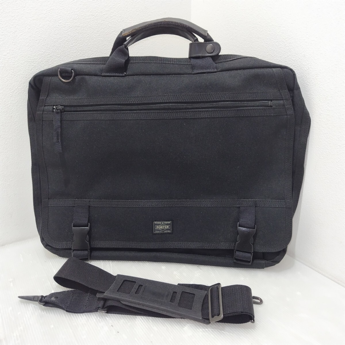 D(1105i2) PORTER ポーター キャンバスブリーフケース ブラック 2WAY ショルダーバッグ 吉田カバン ビジネスバッグ ブリーフケース 鞄拍卖