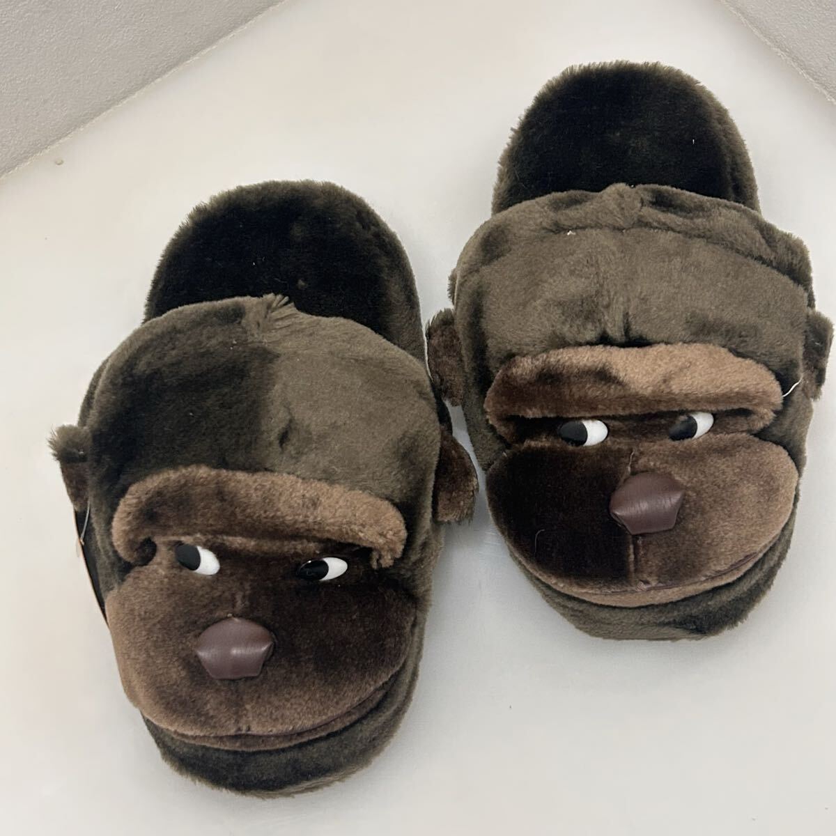 D田(1119d3) 未使用 Pet House Pet House ゴリラスリッパ ブラウン ウホウホゴリラ ぬいぐるみスリッパ ルームシューズ スリッパ Mサイズ拍卖