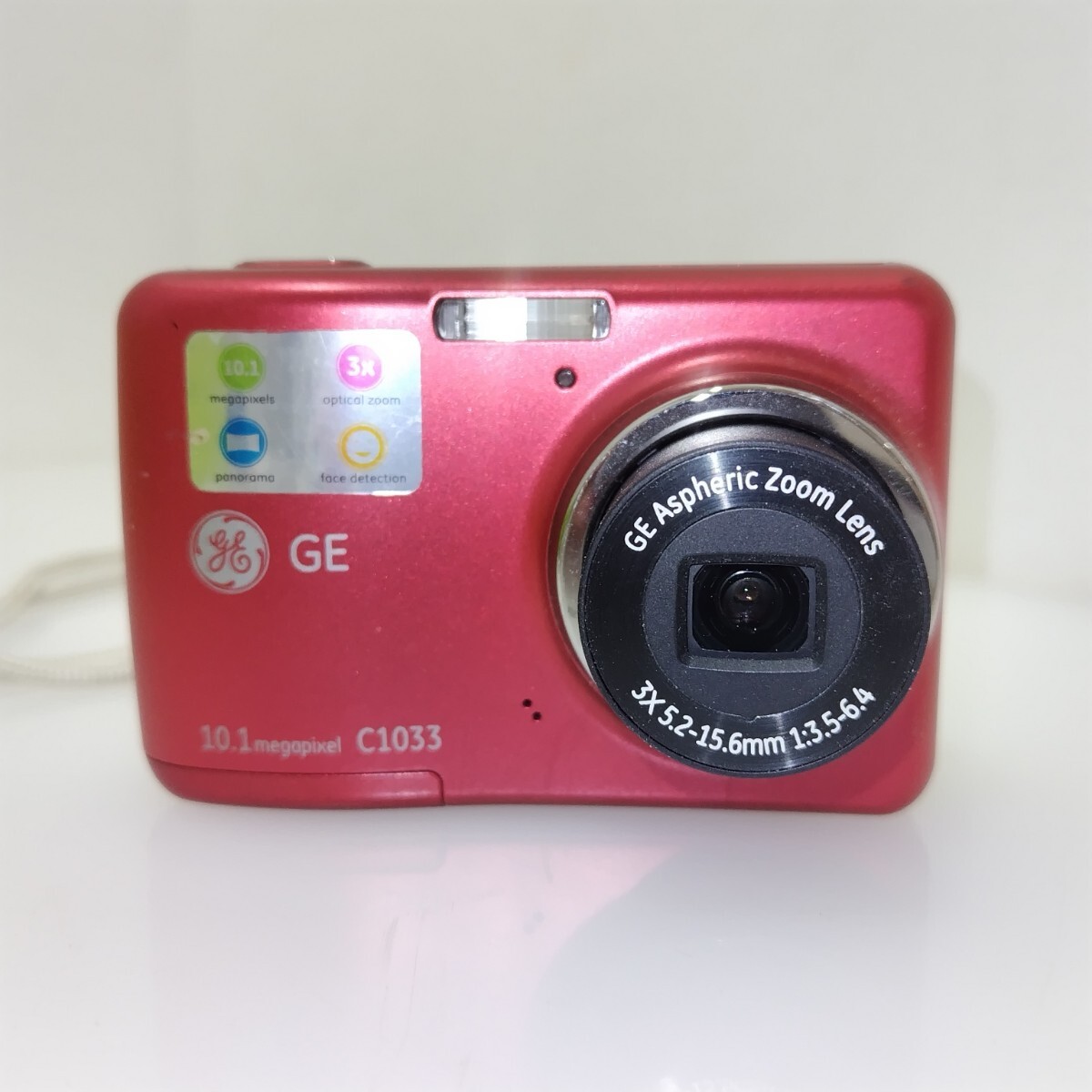 D(1120i8) GE C1033 コンパクトデジタルカメラ レッド デジタルカメラ デジカメ●通電のみ確認OK 拍卖