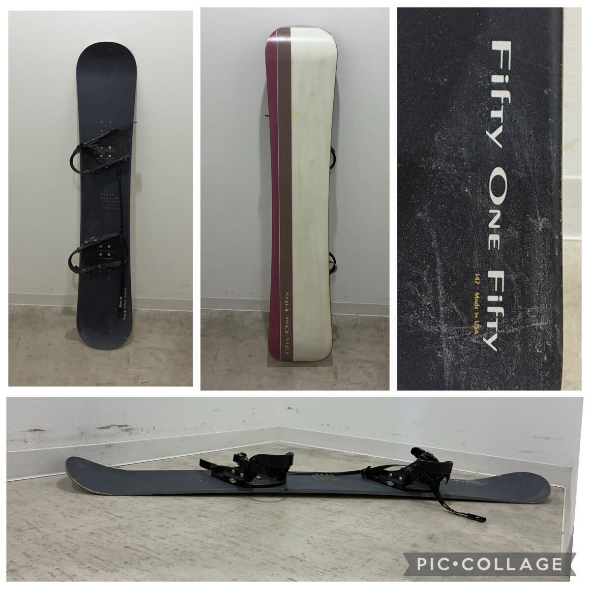 D(1121s4) Fifty ONE Fifty スノーボード板 スノボ 147 made in USA / ビンディング SIMS 拍卖