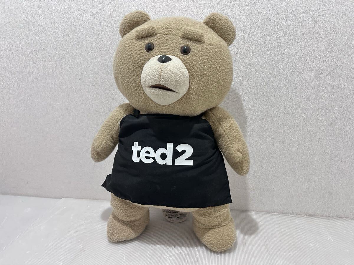 D(1110t13) ★未使用★ ted2 テッド2 黒エプロン ぬいぐるみXLプレミアム ぬいぐるみ クマ くま キャラクター プライズ ★長期保管品拍卖