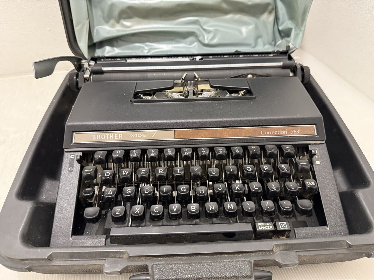 D(1111y5) BROTHER ブラザー タイプライター JP7-762・763・766 WIDE 7 Correction 763 当時物 昭和レトロ ★動作未確認拍卖
