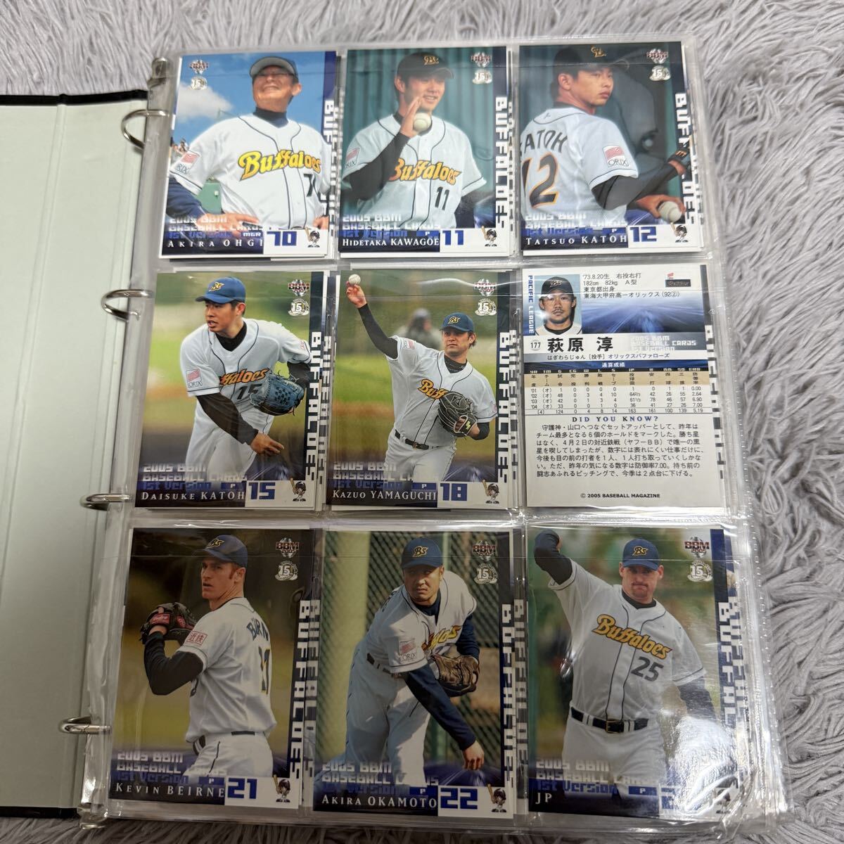 BBM 2005 1st レギュラーカード オリックスバファローズ BASEBALL CARD 1st Ver 2005 ルーキーカード 04年ベストナイン ゴールデングラブ拍卖