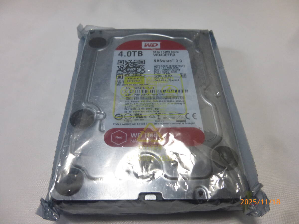 使用時間極少(1時間)SMART正常:Western Digital 3.5インチ内臓HDD 4TByte RED(WD40EFRX ) 拍卖