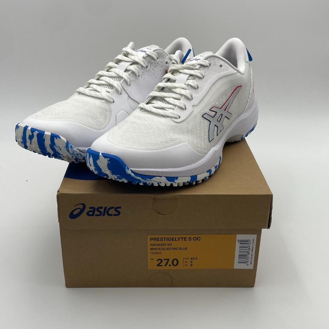 新品未使用 ASICS アシックス PRESTIGELYTE 5 OC プレステージライト 5 OC 1043A021 101 27cm RC0241拍卖