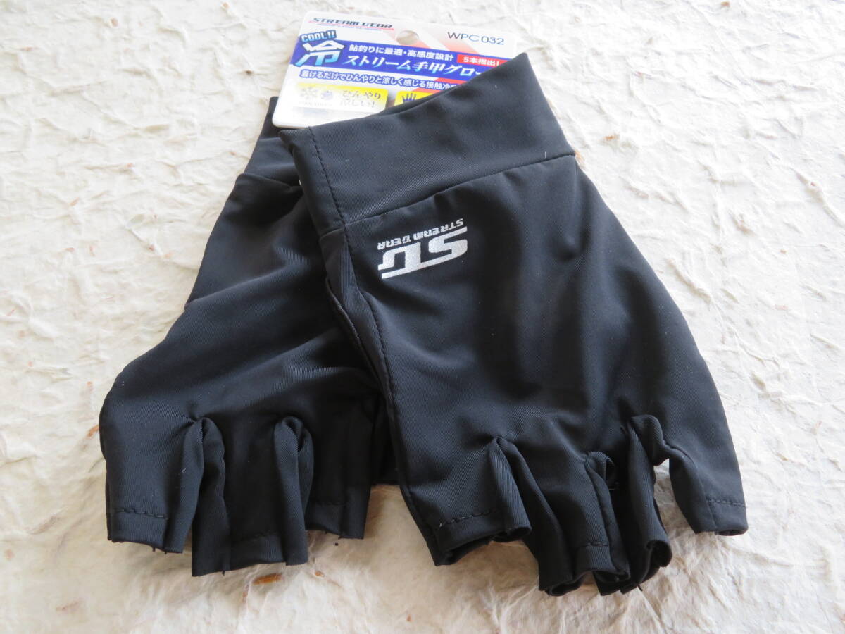 プロマリン ストリーム手甲グローブ (5本指出) ブラック サイズフリー WPC032 鮎 鮎釣り グローブ 手甲 拍卖