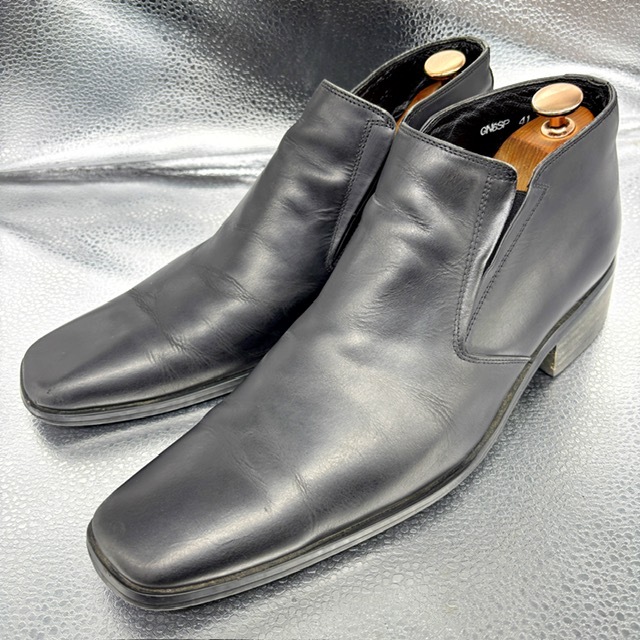 ★ビサルノ VISARUNO★レザーブーツ/41 26.5/カジュアルシューズ/ショートブーツ/スポーツシューズ/ビジネスシューズ/革靴/黒拍卖