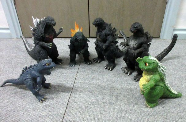 ゴジラ 6体 ゴジラ2004、ゴジラ、ゴジラ2000、1991ゴジラ、ベビーゴジラ、リトルゴジラ拍卖