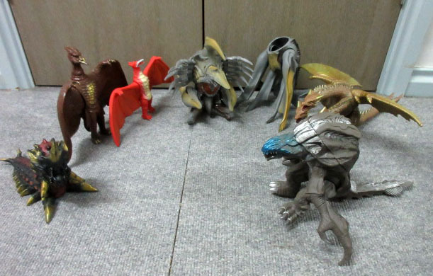 キングギドラ、オルガ、レギオン、パドラ、ラドン、ファイアーラドン 6体拍卖