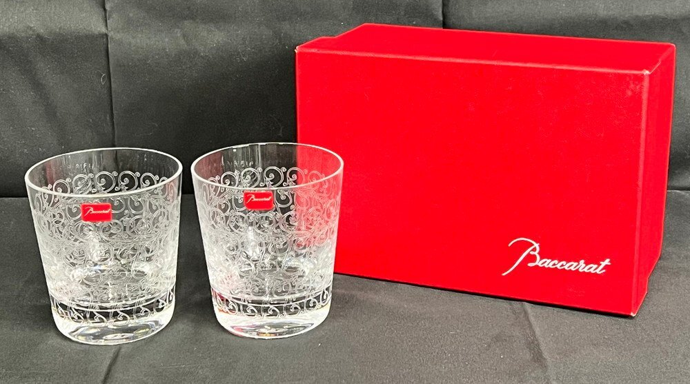 【6P3857】1円スタート Baccarat バカラ シーハン オールドファッショングラス 箱付 クリスタル テーブルウェア ブランド小物 現状品拍卖