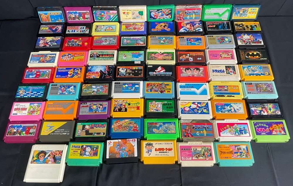 【1PG181】1円スタート 任天堂 ファミコン ゲームソフト 約70点大量まとめ スーパーマリオ ボンバーマン ドラえもん 魔界村 他 現状品拍卖