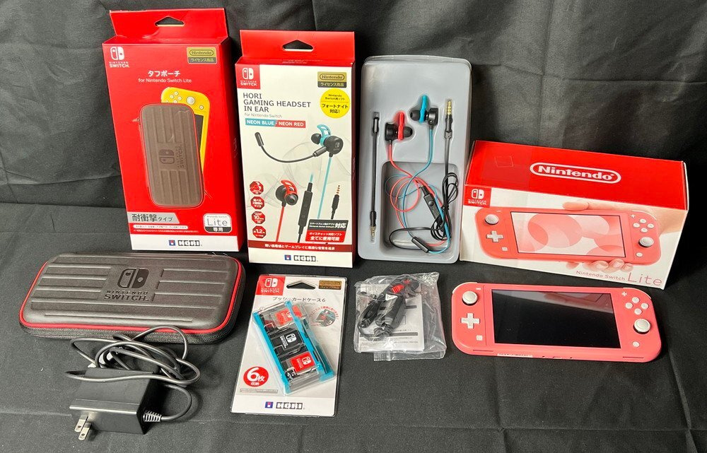 【8PG178】1円スタート Nintendo ニンテンドー Switch Lite スイッチライト 本体 HDH-001 コーラル 動作確認済み 箱 付属品あり 現状品拍卖