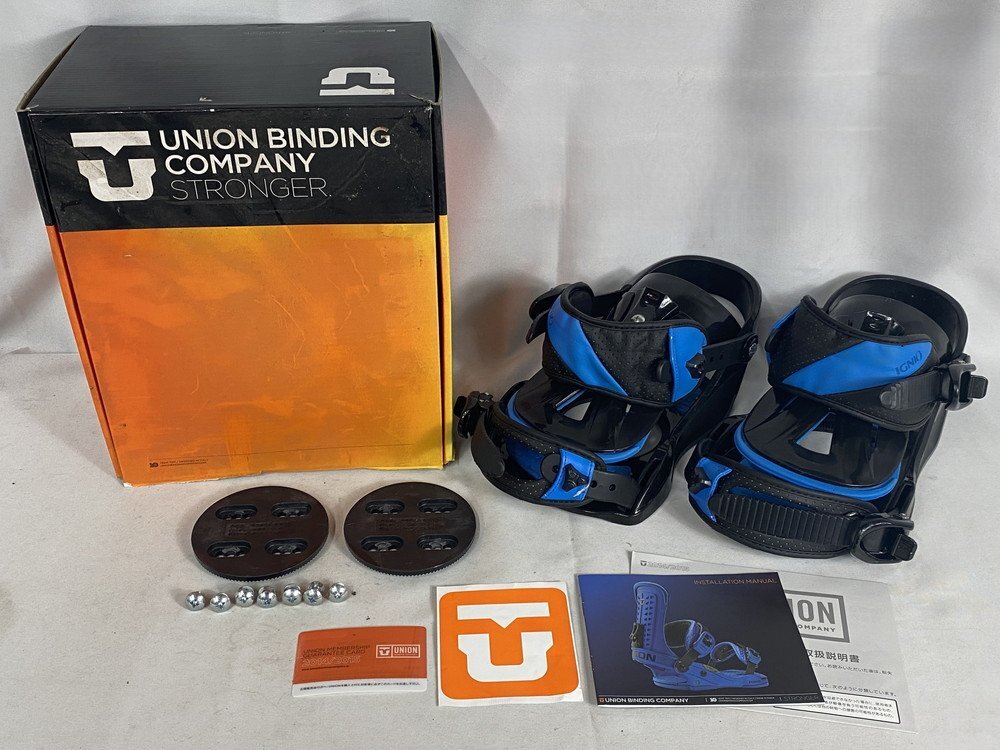 【8P2928】1円スタート IGNIO イグニオ Garam Binding スノーボード ビンディング バインディング ブラック×ブルー スノボ 現状品拍卖