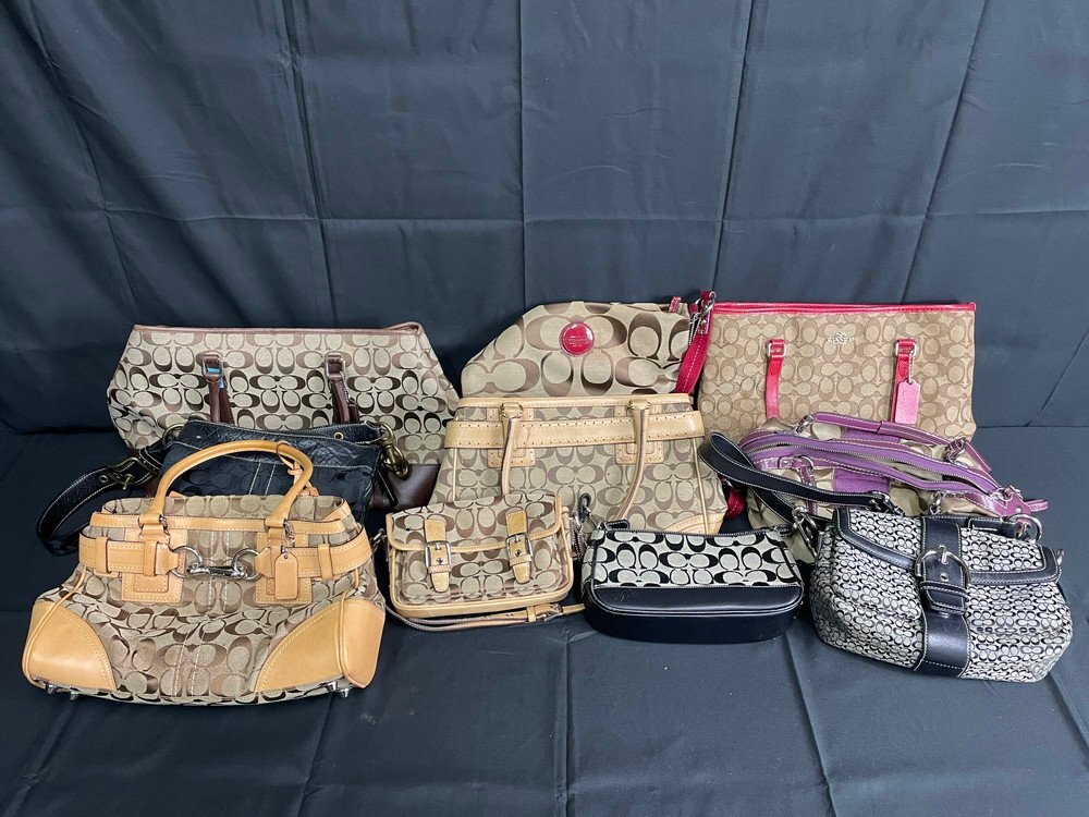 【12PB211】COACH コーチ ブランドバッグ 10点まとめ シグネチャー ショルダーバッグ トートバッグ ハンドバッグ など 服飾小物 現状品拍卖
