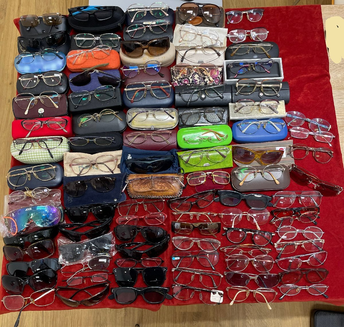 【10YO春07010E】1円スタート★眼鏡★メガネ★サングラス★老眼鏡★フレーム★大量★約90点★総重量約6㎏★ブランド金メッキ含む★現状品拍卖