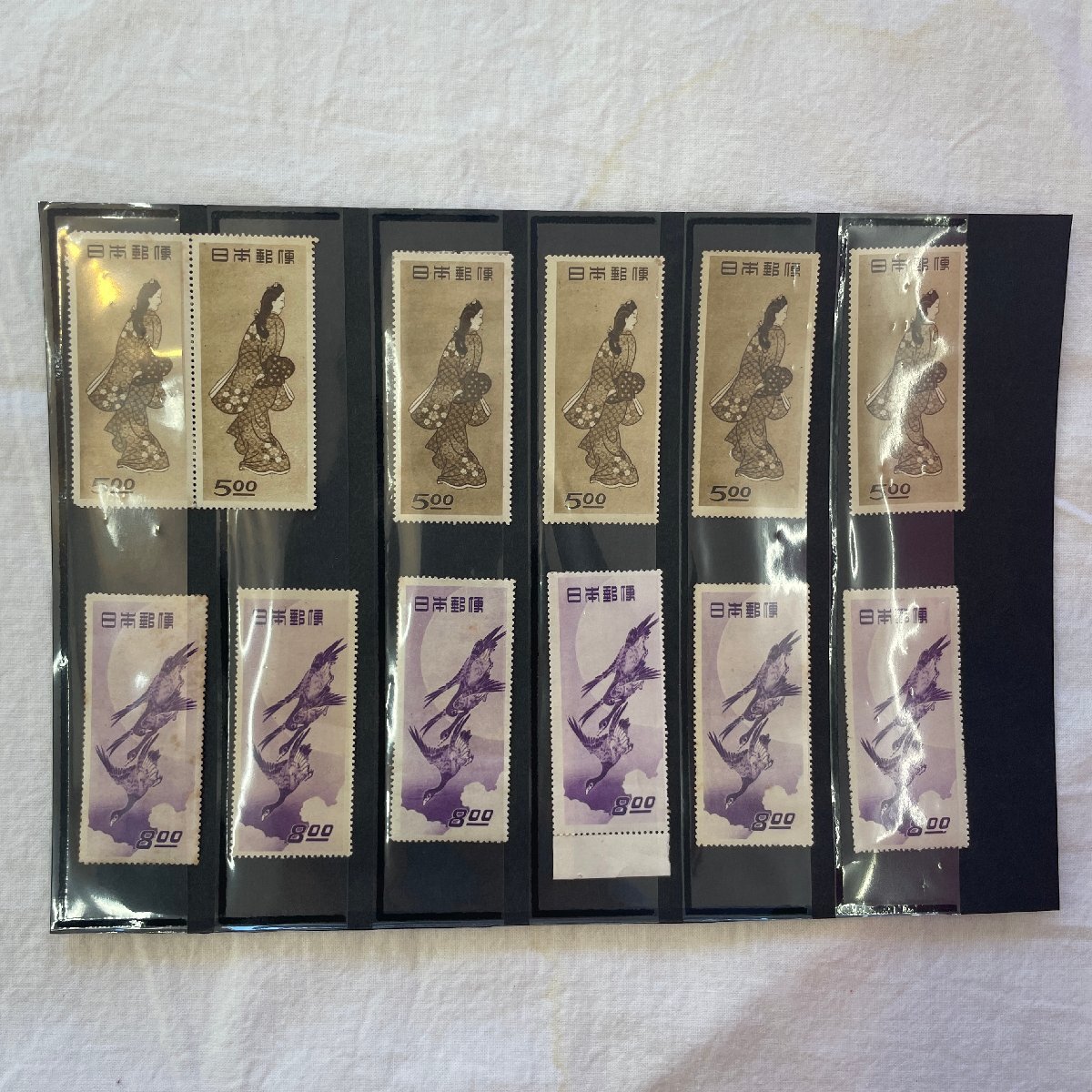 【5KY津11024E】1円スタート★日本切手★記念切手★切手趣味週間記念★見返り美人★月に雁★バラ12点★8円★5円拍卖