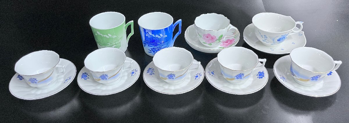 【1APZ002】ロイヤルコペンハーゲン マイセン カップ&ソーサー 7客 マグカップ 2点 まとめ 幸二銘 テーブルウェア ブランド洋食器 現状品拍卖