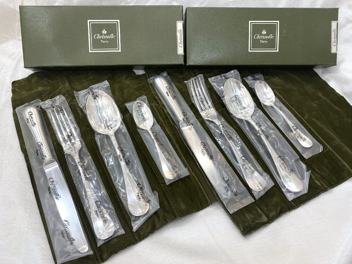 【6YH明■10003B】★1円スタート★Christofle★FIDELIO★クリストフル★フィデリオ★カトラリーセット★4本★2箱セット★未使用拍卖