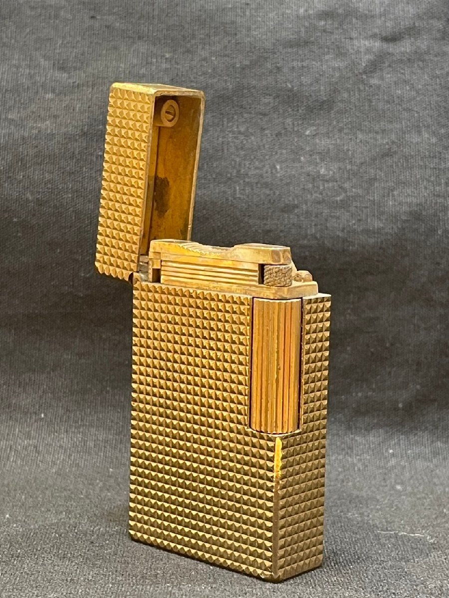 【5MK張■10002F】★1円スタート★S.T.Dupont★デュポン★ライン1★ゴールド★ローラー式★ガスライター★喫煙具★煙草グッズ★火花着火NG拍卖