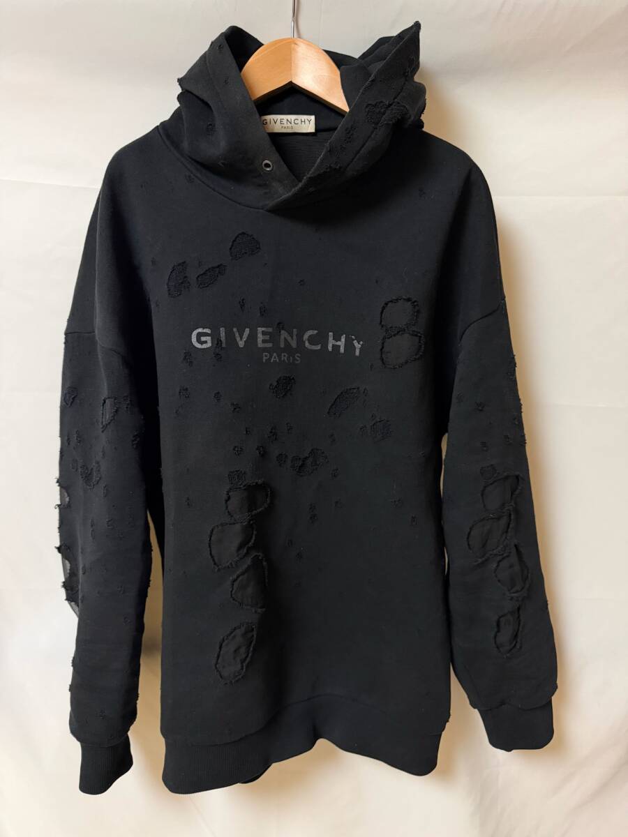 ◆ジパンシー パーカー メンズ サイズM BMJ04P3Y42 着丈70 身幅57 ダメージ加工 デストロイフーディ ジパンシイ ジパンシィ◆R2832-9拍卖