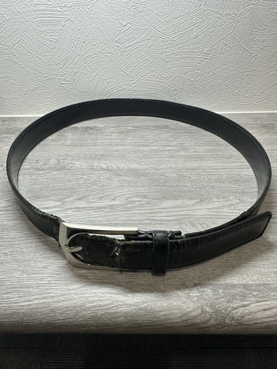 ベルト GUCCI グッチ レザー 本革 黒 ブラック 中古品 バックル ジャンク メンズ拍卖