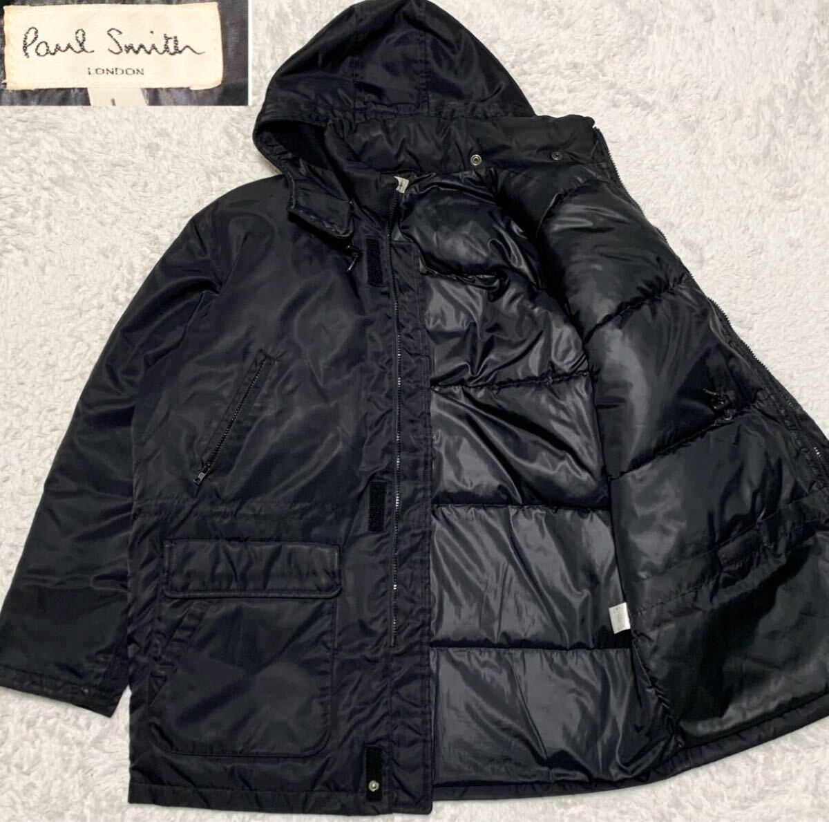 Lサイズ Paul Smith LONDON ポールスミスロンドン ダウンジャケット ブラック 黒拍卖