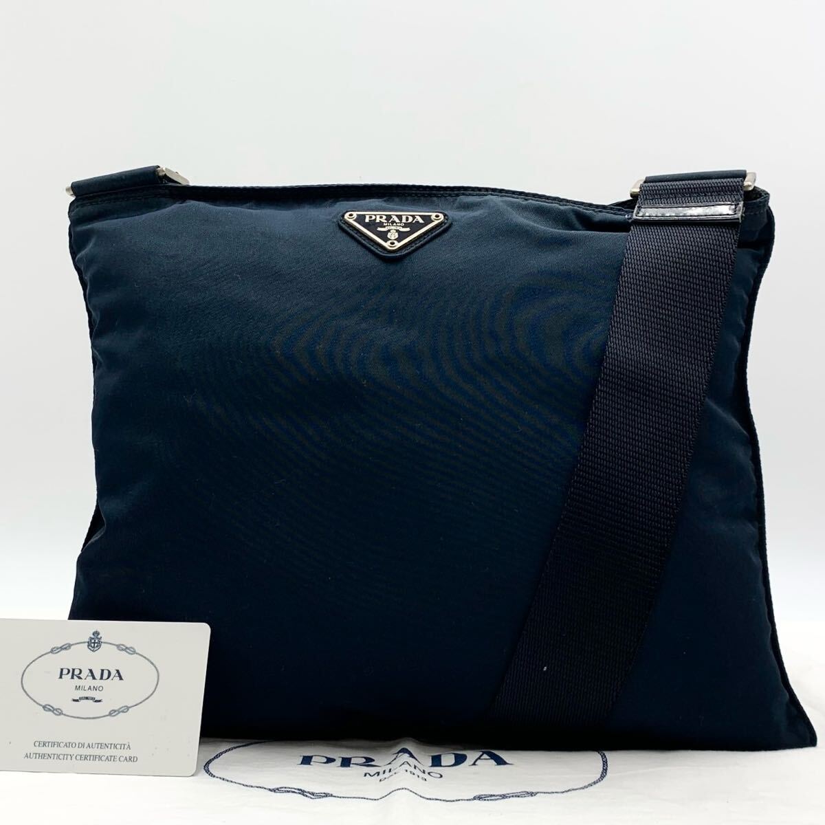 PRADA プラダ ショルダーバッグ サコッシュ テスートナイロン ネイビー系拍卖