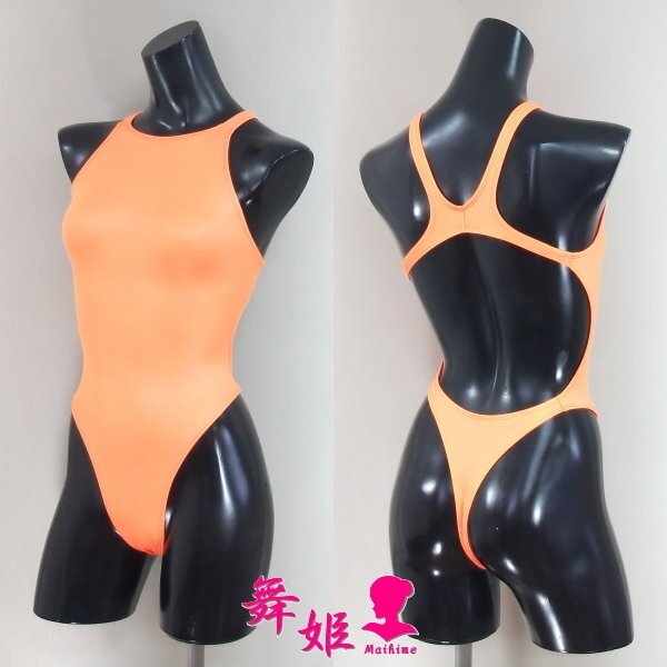 (035X3L-T81)New競泳水着型Tバック(艶光沢オレンジ)拍卖