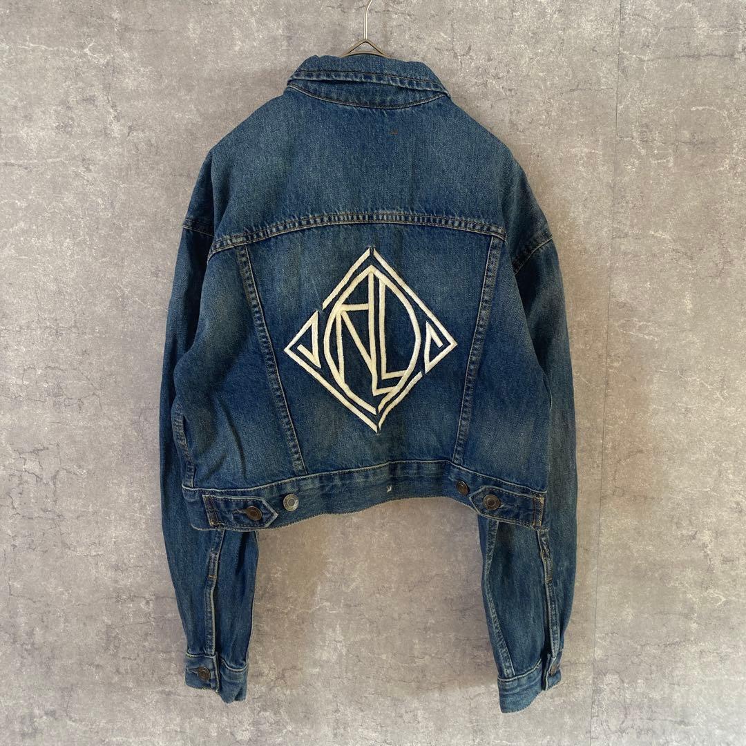 Ralph Lauren デニムジャケット ショート丈 背面刺繍 Sサイズ拍卖