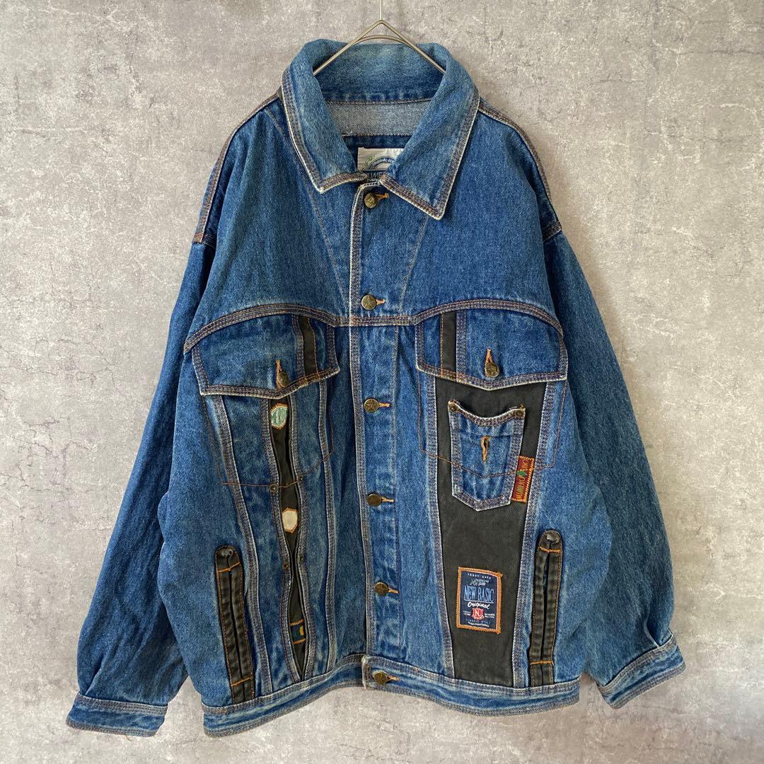 ヴィンテージデニムジャケット オーバーサイズ レトロ Lサイズ拍卖