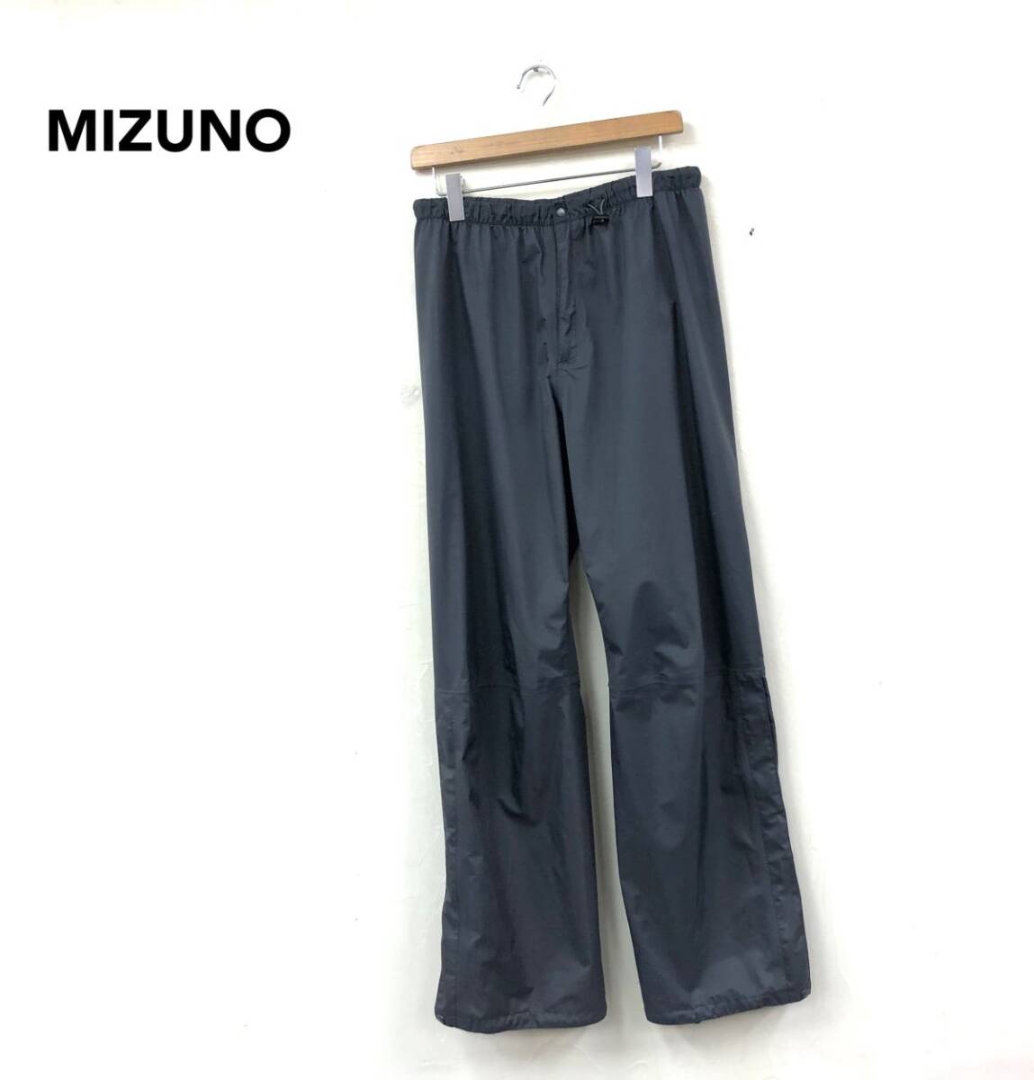 2O3111-N◆ MIZUNO ミズノ アウトドア レインパンツ 防水 オーバーパンツ メンズ ◆ sizeXL グレー ナイロン拍卖