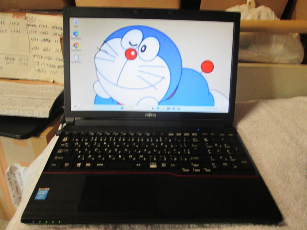 富士通 LIFEBOOK A574/HX Windows11 Pro 64bit Intel Core i3-4000M 2.40GHz 6GB 500GB 15.6型 ブラック系 Li-Office AC付◇p1899◇拍卖