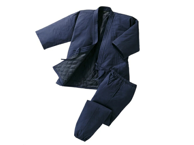 41131-1-b196■Lサイズ■匠/TAKUMI 男女兼用 裏キルト中綿入り作務衣 さむえ 上下セット ルームウェア 作業着 ユニフォーム拍卖