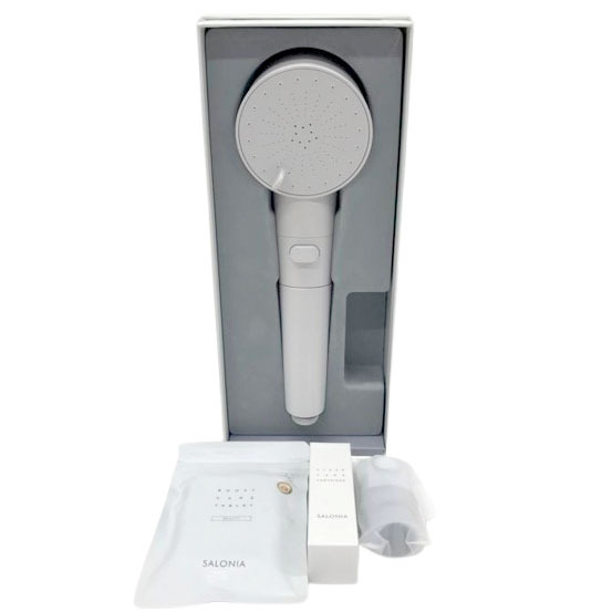 D8740YO ◆1110_3凹【美品】シャワーヘッド ファインバブルクリア SALONIA SAL24307WH 節水 高水圧 バス用品住宅設備拍卖