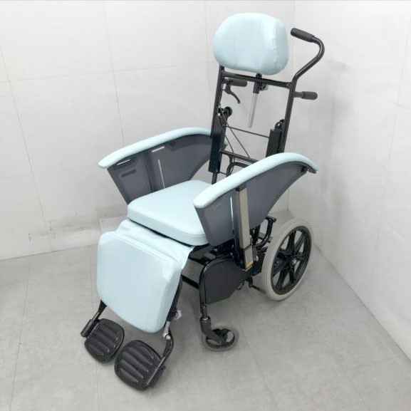 D8890NU 【美品】フルリクライニング 車椅子 車いす 歩行支援 介助用 いうら RJ-370 ★背クッション欠品福祉 介護用品拍卖