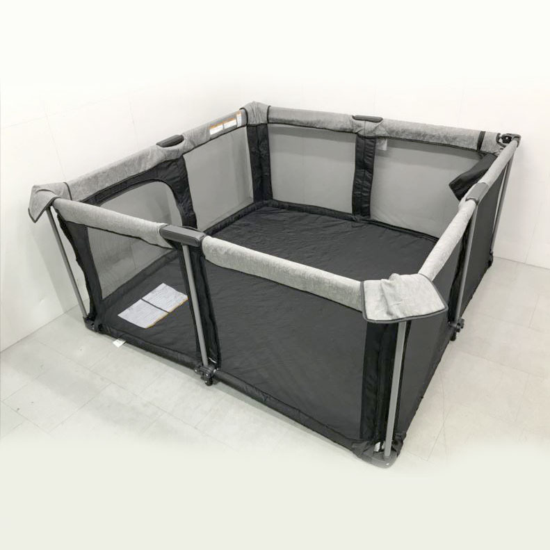 D9004YO ◆1103【美品】ベビーサークル プレイヤード Sweeby 杢ブラック 150x150cm 折りたたみ式 一体型ベビー拍卖